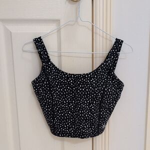 Astoria Activeweat Black and White Patterned Twist-Back Bra Top